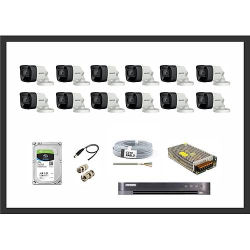 Hikvision 2MP HDTVI 12 Kamera Sistemleri G�venlik Seti