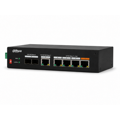 Dahua PFS3106-4ET-60 4 PoE 1 SFP 60 W End�striyel Switch
