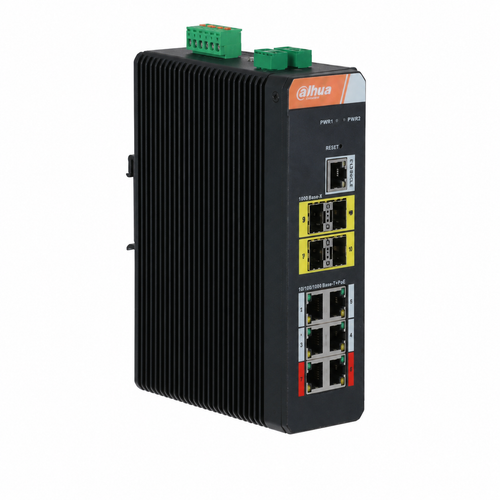 Dahua PFS4410-6GT-DP-V2 6 Port Gigabit PoE 4 SFP Y�netilebilir End�striyel Switch 120 W