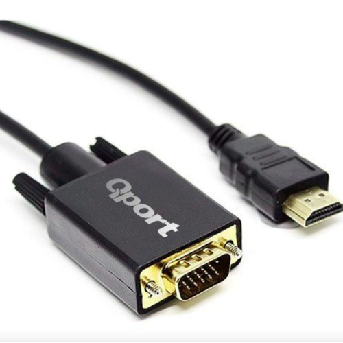 QPort Q-HVG18 HDMI To VGA 1.8 Metre Çevirici Kablo