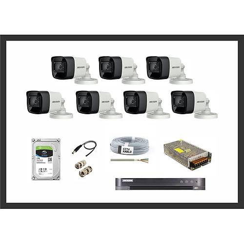 Hikvision 2MP HDTVI 7 Kamera Sistemleri Güvenlik Seti