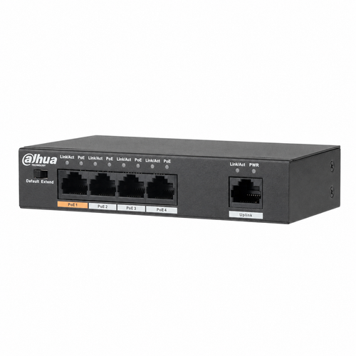 Dahua PFS3005-4ET-60-V2 4 PoE 1 Uplink 60 W Hi-PoE Switch
