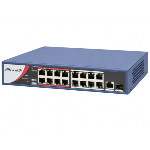 Hikvision DS-3E0318P-E/M(B) 16 Port PoE 130 W 300 m Gigabit SFP Switch