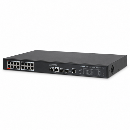 Dahua S4220-16GT-240 16 Port Gigabit PoE 20 Port Y�netilebilir Switch 240 W