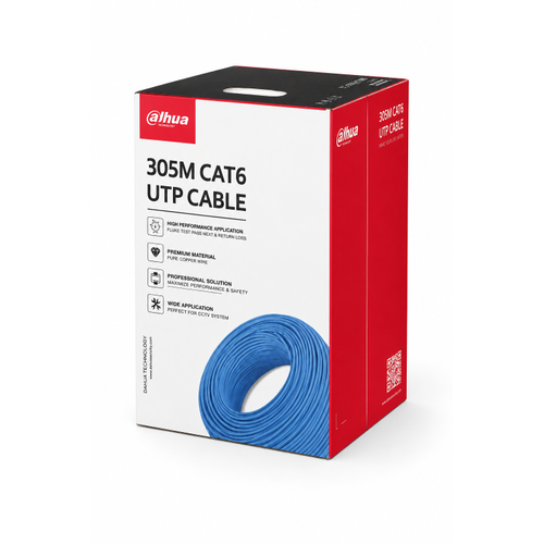 Dahua DH-PFM922I-6UN-C 305 Metre CAT6 UTP CCA Mavi Network Kablosu