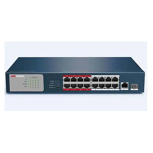 Hikvision DS-3E1310P-EI/M 16 Port H�zl� Ethernet POE Anahtar� Ak�ll� Y�netilen