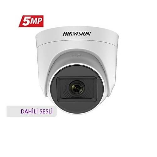 Hikvision DS-2CE76H0T-ITPFS 5MP TurboHd Turret Dome Kamera Dahili Mikrofon