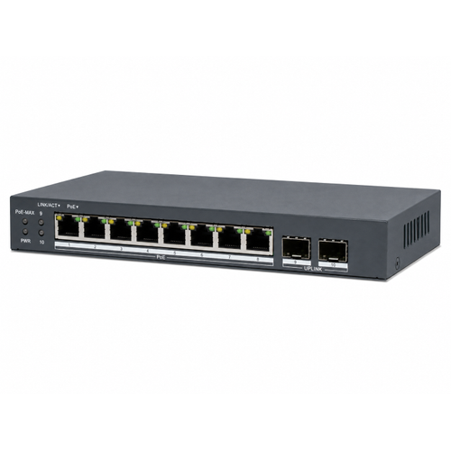 Hikvision DS-3E1510P-EI/M-8P2F 8 Port Gigabit PoE+ 80 W 300 m �ift SFP Smart Managed Switch