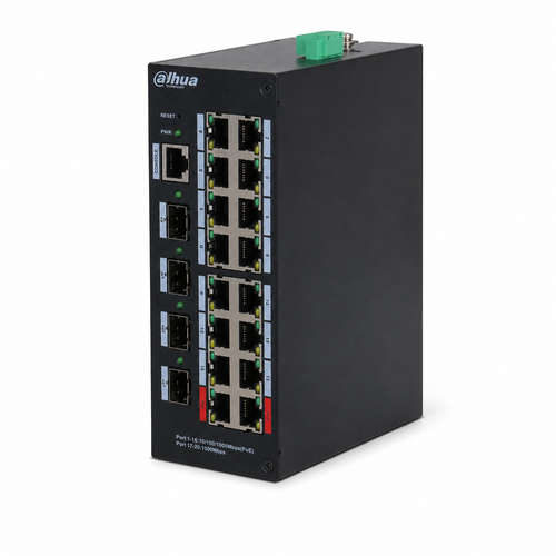 Dahua HS4420-16GT-190 16 Port Gigabit PoE 4 SFP Y�netilebilir End�striyel Switch 190 W