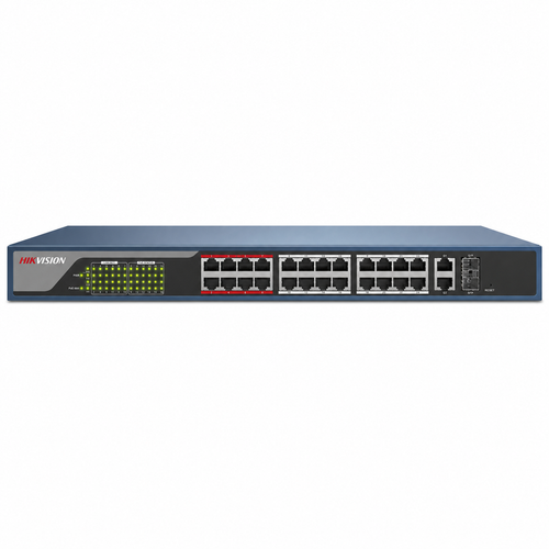 Hikvision DS-3E1326P-E 24 Port PoE+ 370 W 250 m Web Y�netilebilir Switch