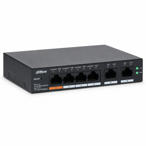 Dahua CS4006-4ET-60 4 PoE 2 Gigabit Uplink 60 W Hi-PoE Ak�ll� Switch