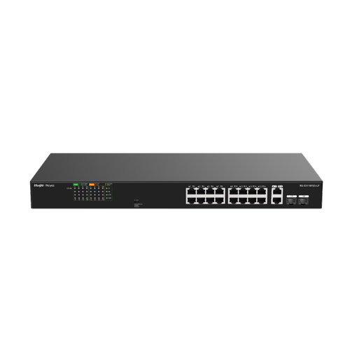 Ruijie Reyee RG-ES118FGS-LP 2-Portlu Gigabit ile 16-Portlu 10/100 Mbps Y�netilmeyen PoE Anahtar�