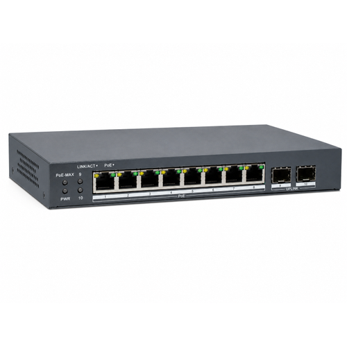 Hikvision DS-3E1510P-EI/M-8P2F 8 Port Gigabit PoE+ 80 W 300 m �ift SFP Smart Managed Switch