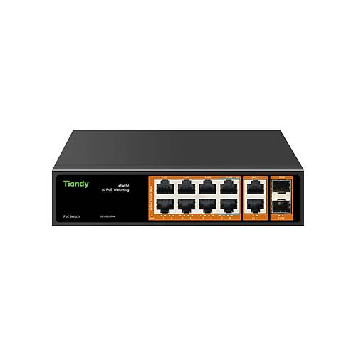 Tiandy PS-1008G-2G2SFP 8 Port Y�netilmeyen Full Gigabit AI POE Switch