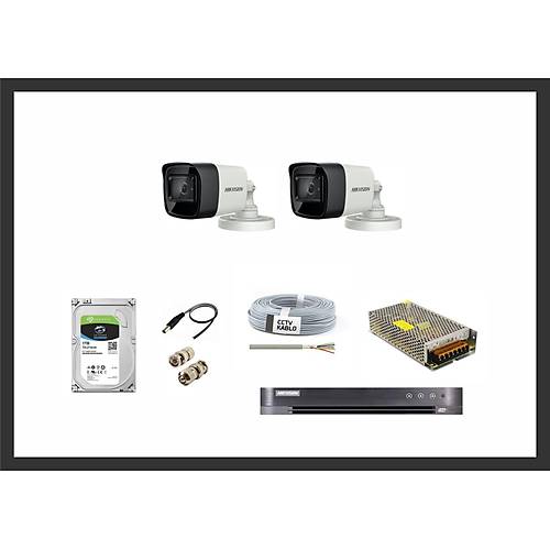 Hikvision 2MP HDTVI 2 Kamera Sistemleri G�venlik Seti