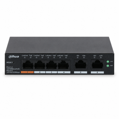 Dahua CS4006-4ET-60 4 PoE 2 Gigabit Uplink 60 W Hi-PoE Ak�ll� Switch
