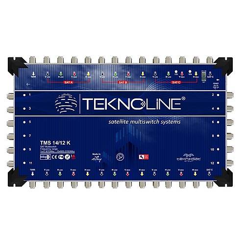 Teknoline TMS 14x12 Kaskatlý 12 Aboneli 3 Uydu + Digiturk 4 Çanak Anten Uydu Santrali