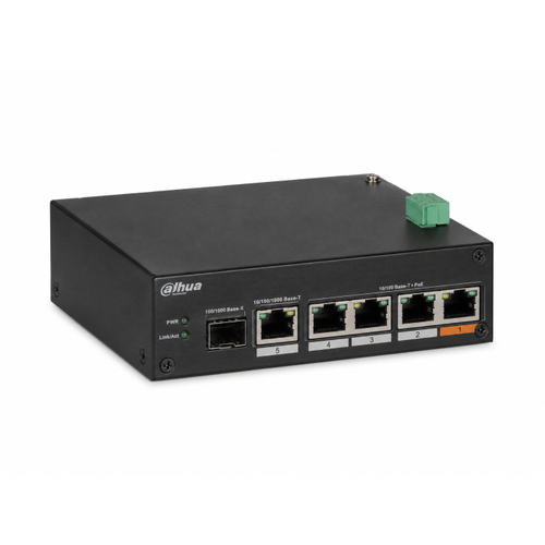 Dahua PFS3106-4ET-60-V2 4 PoE 1 SFP 60 W End�striyel Switch