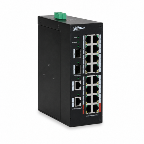 Dahua HS3220-16GT-190 16 Port Gigabit PoE 20 Port End�striyel Switch
