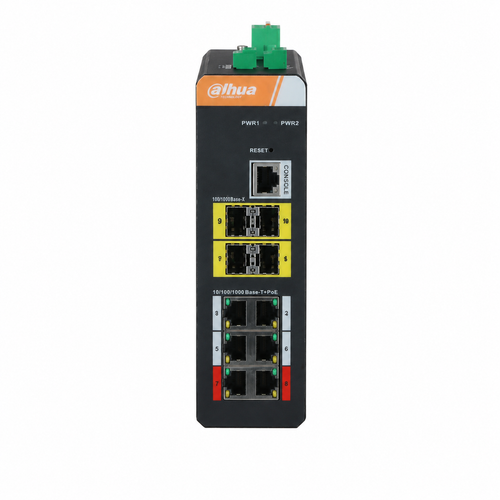 Dahua PFS4410-6GT-DP-V2 6 Port Gigabit PoE 4 SFP Y�netilebilir End�striyel Switch 120 W