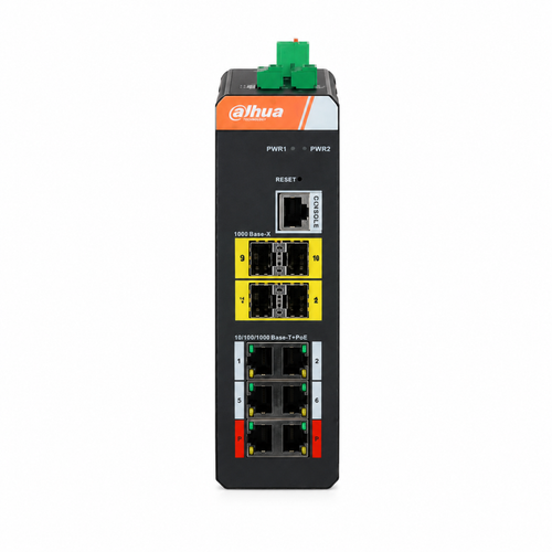 Dahua IS4410-6GT-120 6 Port Gigabit PoE 4 SFP Y�netilebilir End�striyel Switch 120 W