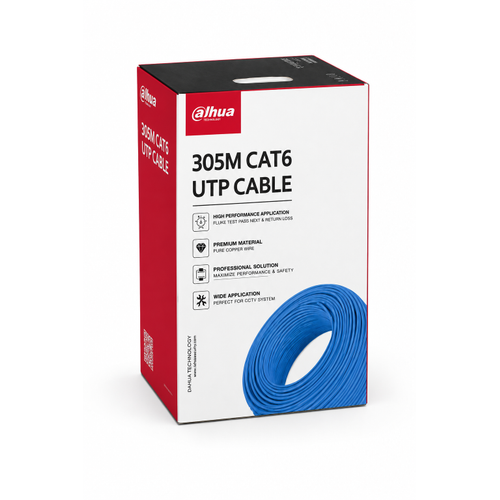 Dahua DH-PFM922I-6UN-C 305 Metre CAT6 UTP CCA Mavi Network Kablosu