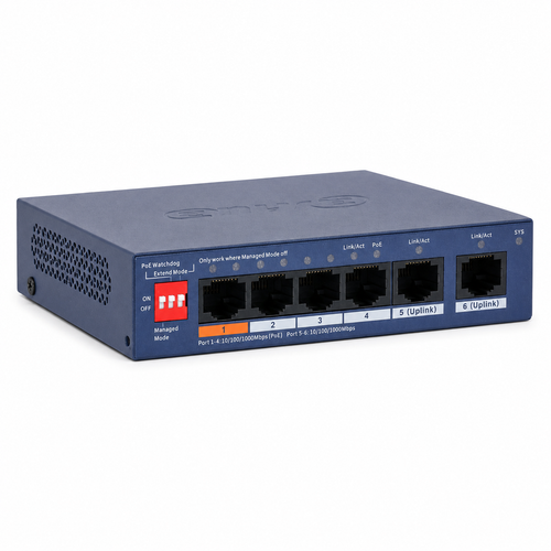 Dahua CS4006-4GT-60 4 Gigabit PoE 2 Uplink 60 W Ak�ll� Y�netilebilir Switch