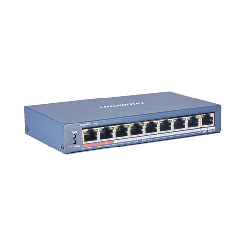 Hikvision DS-3E0109P-E(C) 9 Port Fast Ethernet Yönetilemez L2 PoE Switch