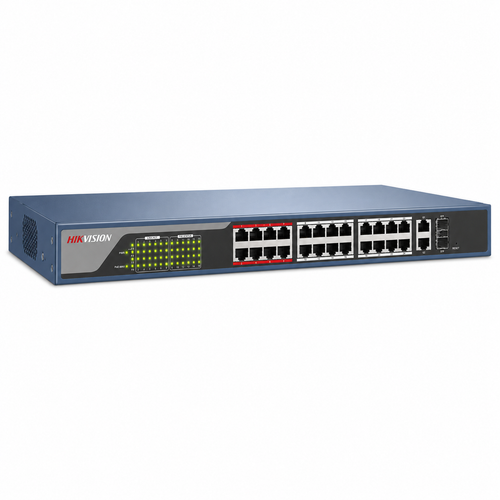 Hikvision DS-3E1326P-E 24 Port PoE+ 370 W 250 m Web Y�netilebilir Switch