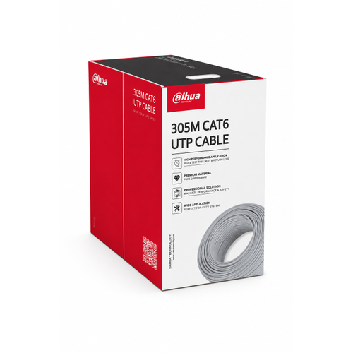 Dahua DH-PFM922I-6UN-C 305 Metre CAT6 UTP CCA Gri Network Kablosu