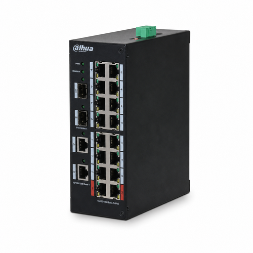 Dahua HS3220-16GT-190 16 Port Gigabit PoE 20 Port End�striyel Switch