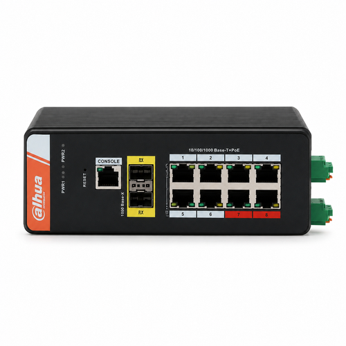 Dahua IS4210-8GT-120 8 Gigabit PoE 2 SFP 120 W Y�netilebilir End�striyel Switch