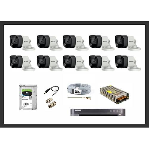 Hikvision 2MP HDTVI 10 Kamera Sistemleri Güvenlik Seti