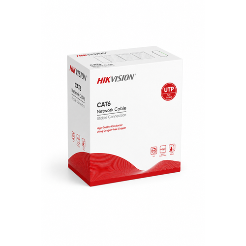 Hikvision DS-1LN6-UE-W 305 Metre Cat6 U/UTP 24 AWG Saf Bak�r UL CM Network Kablosu