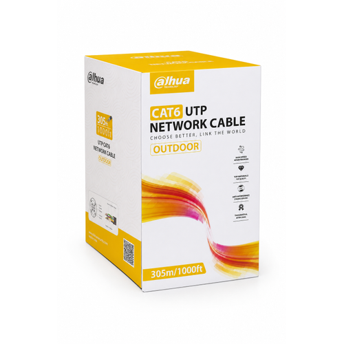 Dahua DH-PFM920-6UN 305 Metre CAT6 U/UTP D�� Mek�n Saf Bak�r Network Kablosu