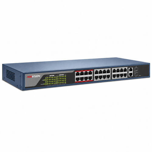 Hikvision DS-3E1326P-E 24 Port PoE+ 370 W 250 m Web Y�netilebilir Switch