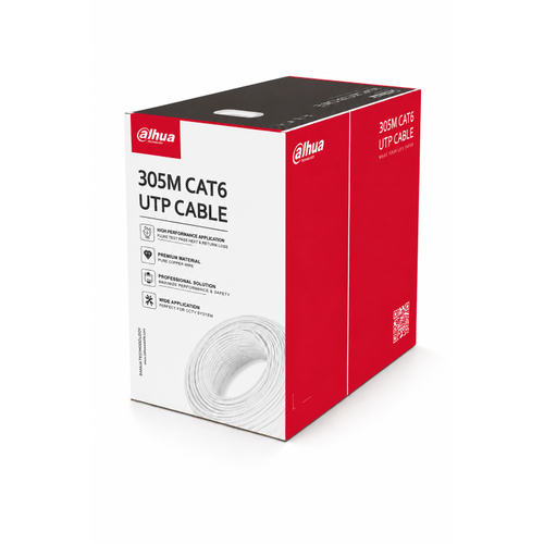 Dahua DH-PFM922I-6UN-C 305 Metre CAT6 UTP CCA Beyaz Network Kablosu