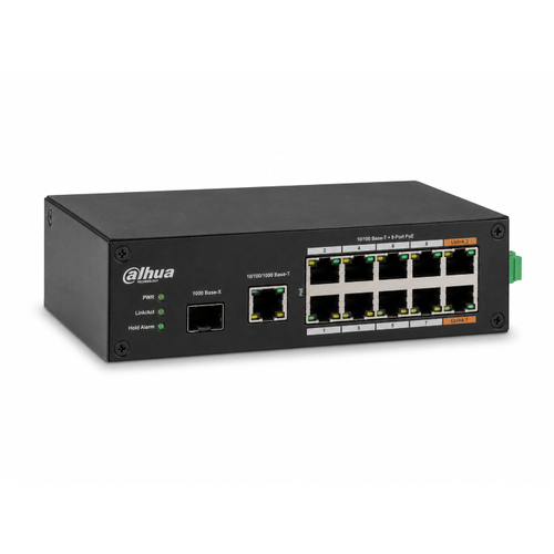 Dahua PFS3110-8ET-96-V2 8 PoE 1 SFP 96 W End�striyel PoE Switch