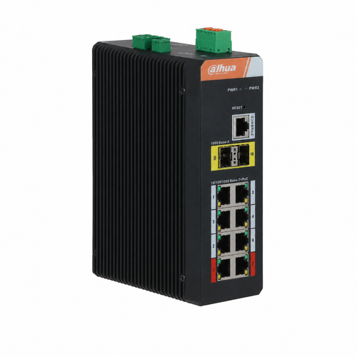 Dahua PFS4210-8GT-DP-V2 8 Port Gigabit PoE 2 SFP Y�netilebilir End�striyel Switch 120 W