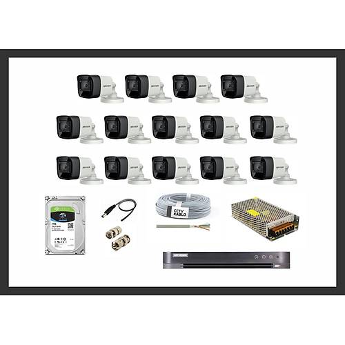 Hikvision 2MP HDTVI 14 Kamera Sistemleri Güvenlik Seti