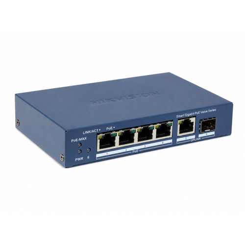 Hikvision DS-3E1506P-EI/M-4P1T1F 4 Port Gigabit PoE+ 45 W SFP Fiber Smart Switch