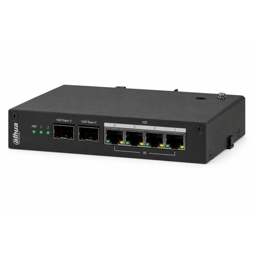 Dahua PFS4206-4P-120 4 PoE 2 SFP 120 W Y�netilebilir End�striyel Switch