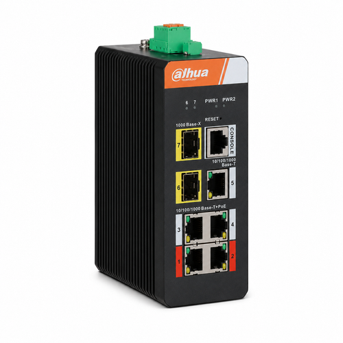 Dahua IS4207-4GT-120 4 Gigabit PoE 2 SFP 120 W Y�netilebilir End�striyel Switch
