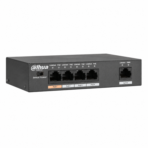 Dahua PFS3005-4ET-60-V2 4 PoE 1 Uplink 60 W Hi-PoE Switch