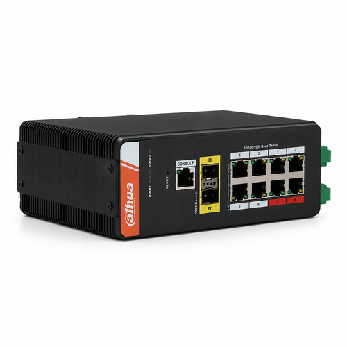 Dahua IS4210-8GT-120 8 Gigabit PoE 2 SFP 120 W Y�netilebilir End�striyel Switch