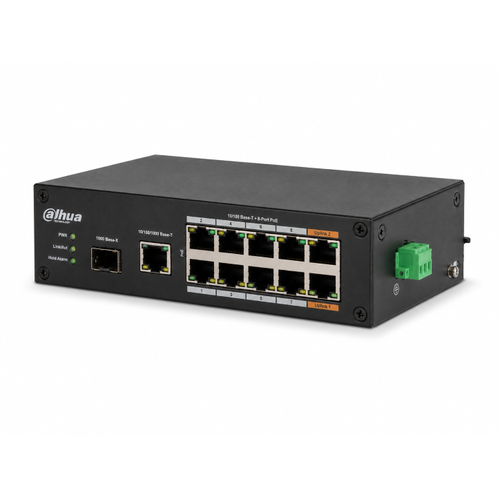 Dahua PFS3110-8ET-96-V2 8 PoE 1 SFP 96 W End�striyel PoE Switch