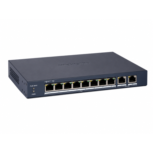Hikvision DS-3E1510P-EI/M(B) 8 Port Gigabit PoE+ 80 W 300 m Smart Managed Switch