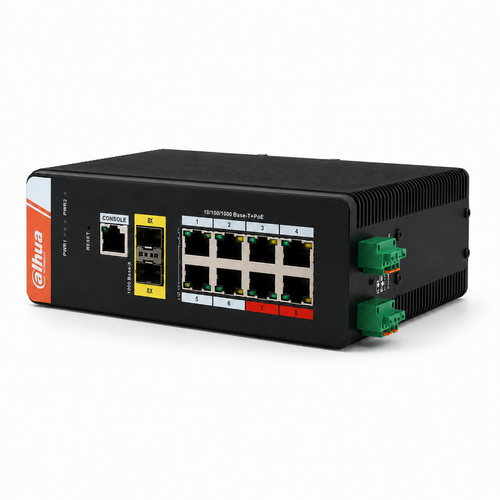 Dahua IS4210-8GT-120 8 Gigabit PoE 2 SFP 120 W Y�netilebilir End�striyel Switch