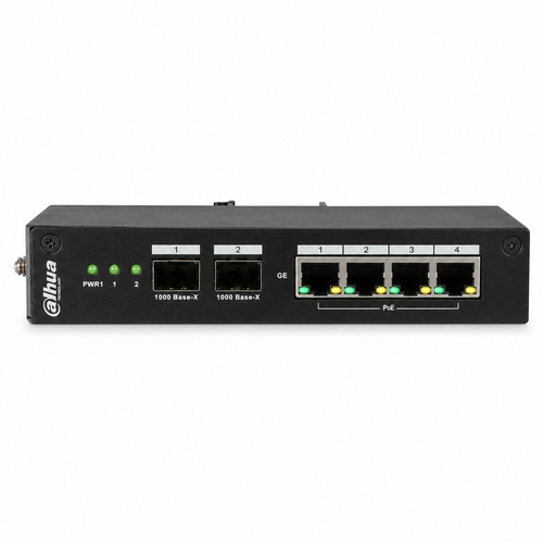 Dahua PFS3206-4P-96 4 PoE 2 SFP 96 W Hi-PoE End�striyel Switch