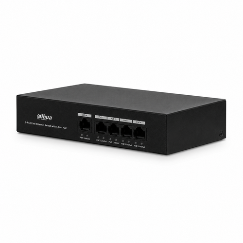 Dahua PFS3005-4ET-36 4 PoE 1 Uplink 36 W Fast Ethernet Switch